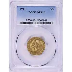 Indian $5 (1908 - 1929) - NGC/PCGS - MS62 (2)