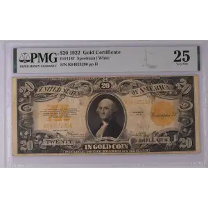 $20 1922 Gold Gold Certificates 1187 (3)