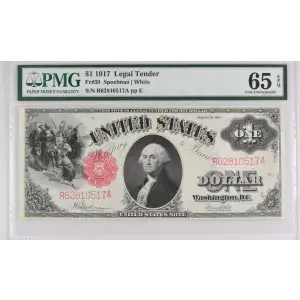 $1 1917 Small Red, scalloped Legal Tender Issues 39 (3)