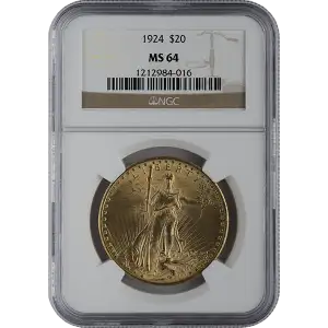 St. Gaudens $20 (1907 – 1933) - NGC - MS64